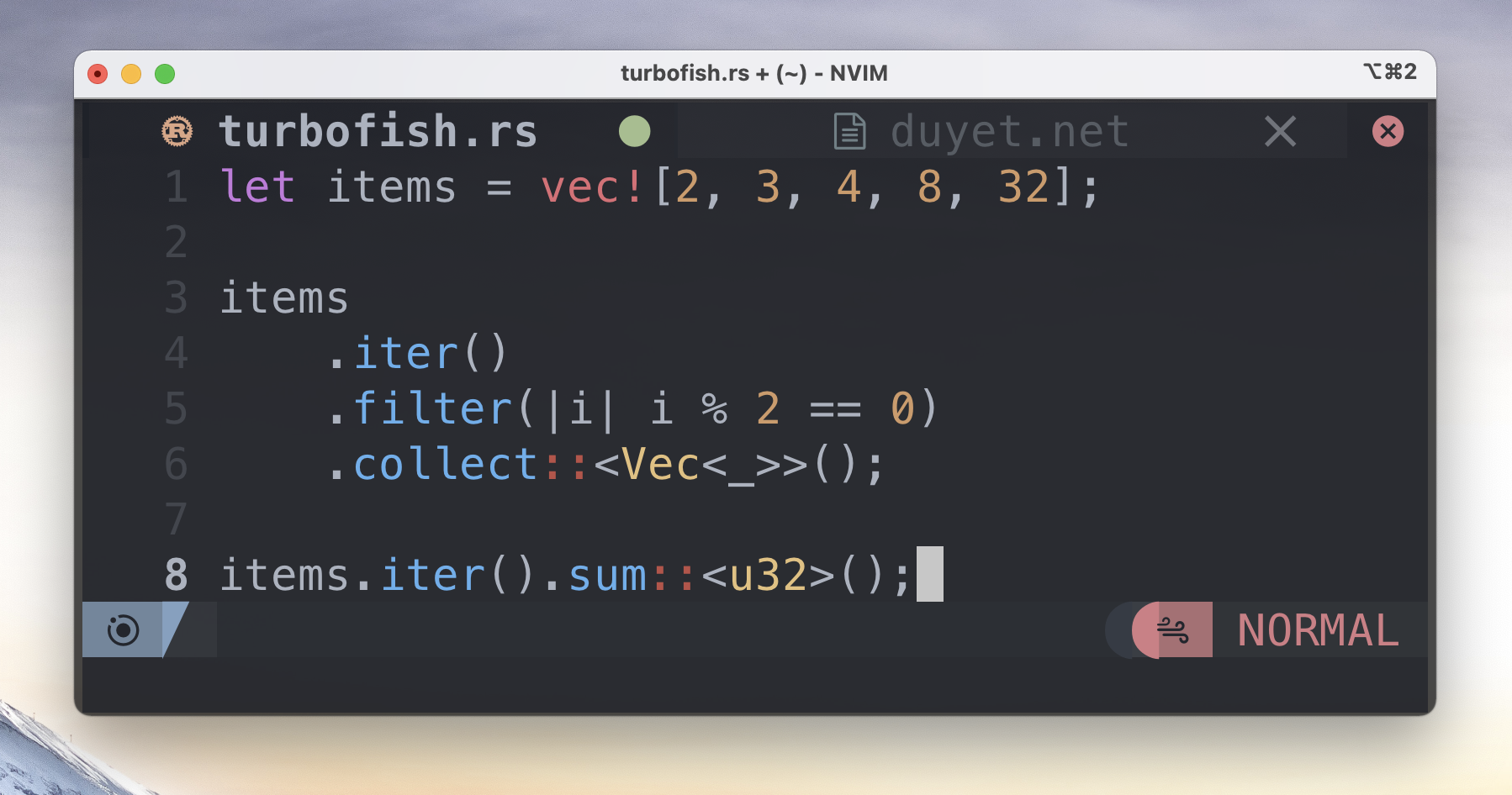 Rust Turbofish